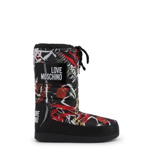Love Moschino Graffiti Print Snow Boots